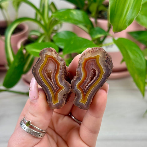 Perfect Malawi Agate Pair R1 25 - Kenna's Crystals from TikTok