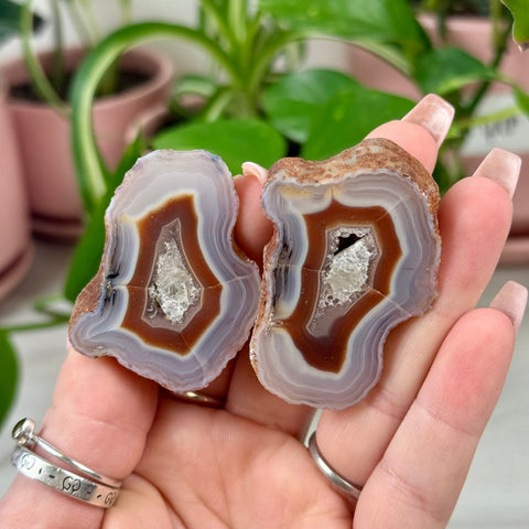 Perfect Malawi Agate Pair W1 21 - Kenna's Crystals from TikTok