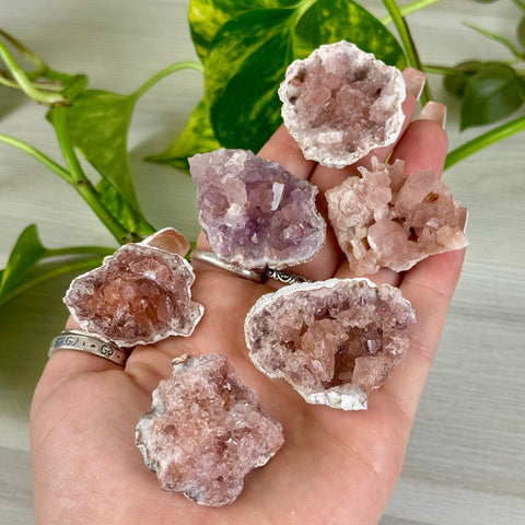 Pink Amethyst Geode 11 3 - Kenna's Crystals from TikTok