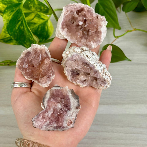Pink Amethyst Geode 11 7 - Kenna's Crystals from TikTok