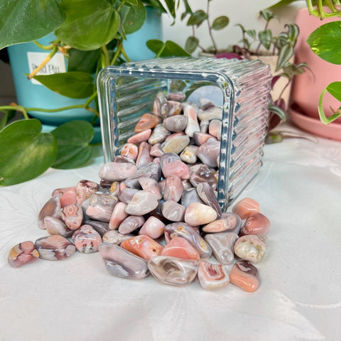 Pink Botswana Agate Tumble 5 1 - Kenna's Crystals from TikTok