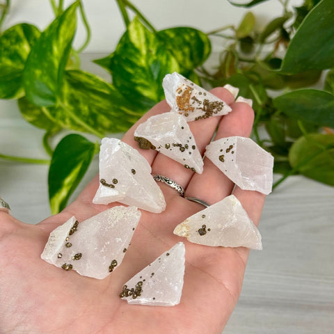 Pink Calcite With Pyrite 11 13 - Kenna's Crystals from TikTok