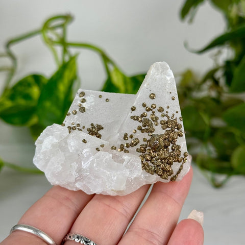 Pink Calcite With Pyrite 99 5 - Kenna's Crystals from TikTok