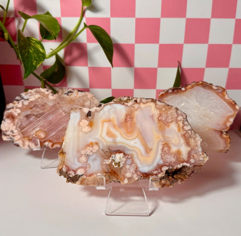 Pink Flower Agate Slab 122 3 - Kenna's Crystals from TikTok