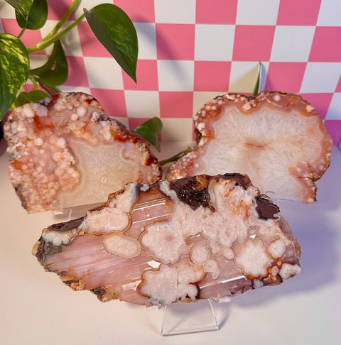 Pink Flower Agate Slab 144 5 - Kenna's Crystals from TikTok