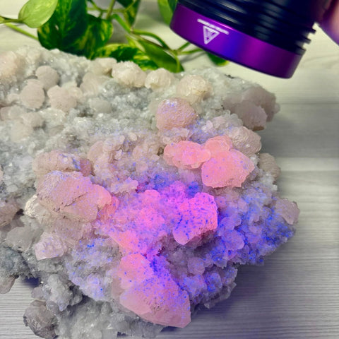 Pink Lantern Calcite (UV Reactive) A 2 - Kenna's Crystals from TikTok