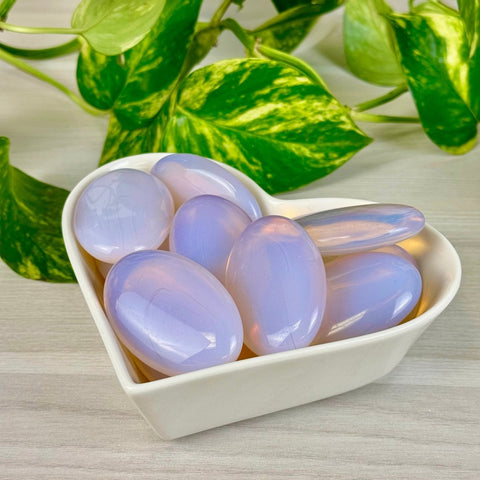 Pink Opalite Palm Stone 1 - Kenna's Crystals from TikTok