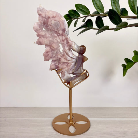 Pink Plume Agate Fairy - Kenna's Crystals