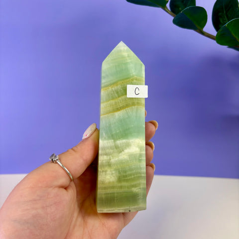 Pistachio Calcite Tower