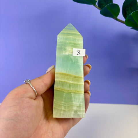 Pistachio Calcite Tower
