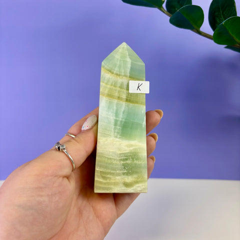 Pistachio Calcite Tower