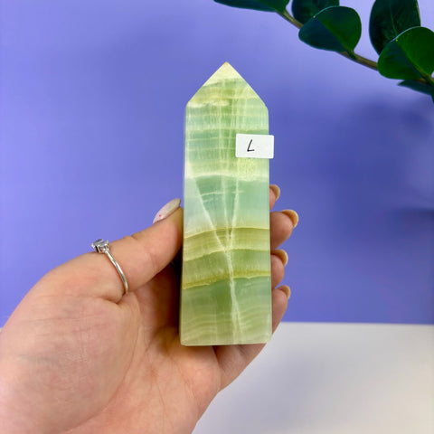 Pistachio Calcite Tower
