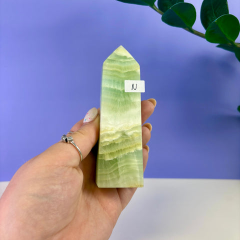 Pistachio Calcite Tower