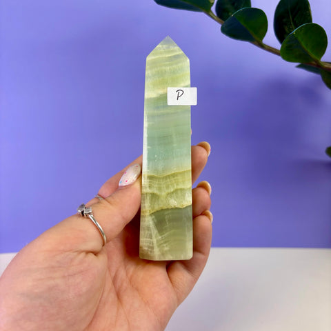 Pistachio Calcite Tower