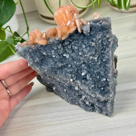 Pumpkin Stilbite On Chalcedony B 4 - Kenna's Crystals from TikTok