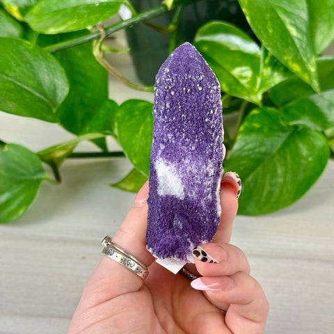 Purple Fluorite On Quartz 111 2 - Kenna's Crystals from TikTok