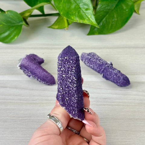 Purple Fluorite On Quartz 88 5 - Kenna's Crystals from TikTok