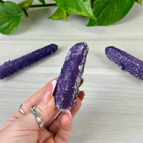 Purple Fluorite On Quartz 99 6 - Kenna's Crystals from TikTok