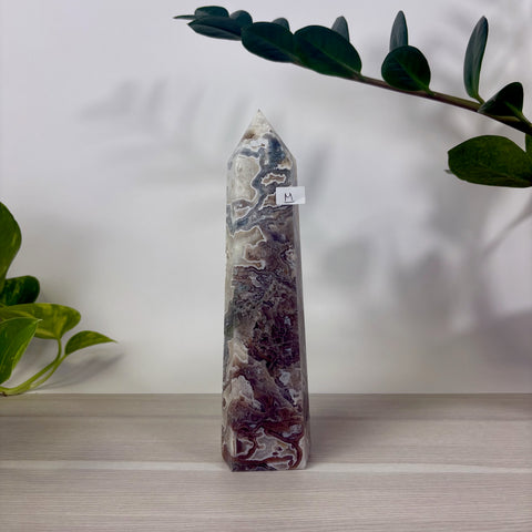 Purple Moss Agate Tower