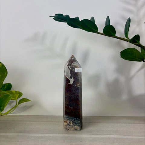 Purple Moss Agate Tower