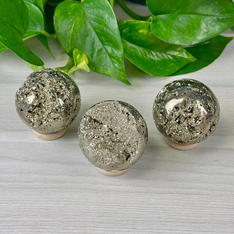 Pyrite Sphere 55 1 - Kenna's Crystals from TikTok