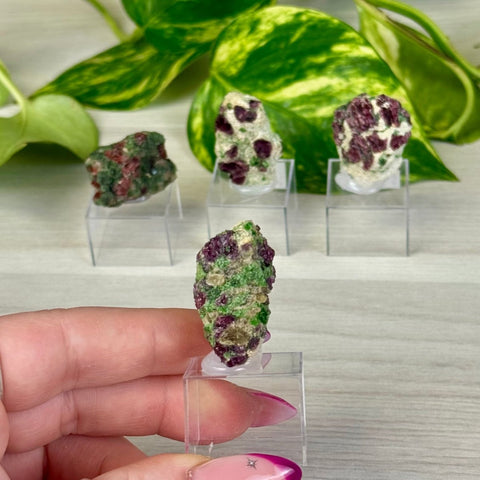 Pyrope Garnet on Chrome Diopside Specimen 22 2 - Kenna's Crystals from TikTok