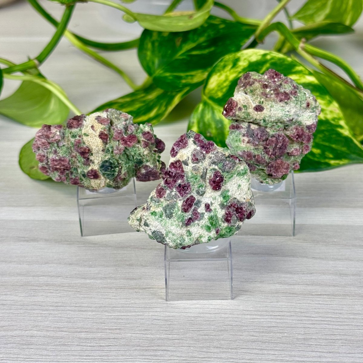 Pyrope Garnet on Chrome Diopside Specimen – Kenna's Crystals