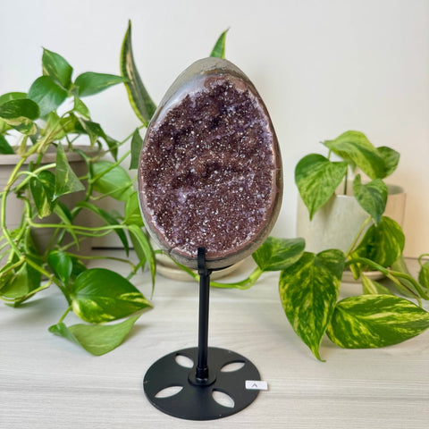 Rainbow Amethyst Egg with Custom Stand A 1 - Kenna's Crystals from TikTok