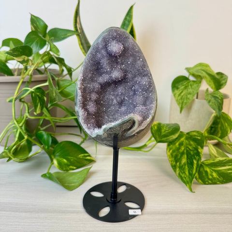 Rainbow Amethyst Egg with Custom Stand B 2 - Kenna's Crystals from TikTok
