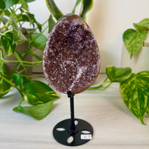 Rainbow Amethyst Egg with Custom Stand D2 30 - Kenna's Crystals from TikTok