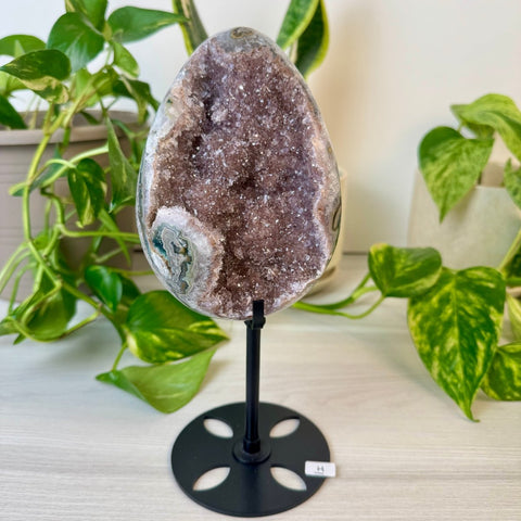 Rainbow Amethyst Egg with Custom Stand H 8 - Kenna's Crystals from TikTok