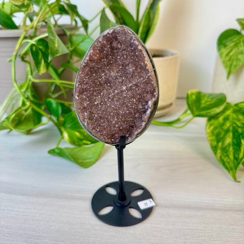 Rainbow Amethyst Egg with Custom Stand H2 34 - Kenna's Crystals from TikTok