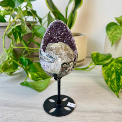Rainbow Amethyst Egg with Custom Stand K2 37 - Kenna's Crystals from TikTok