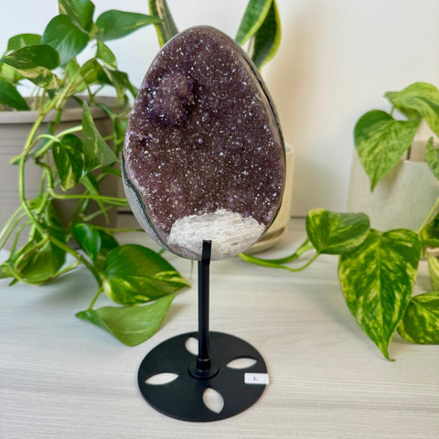 Rainbow Amethyst Egg with Custom Stand L 12 - Kenna's Crystals from TikTok