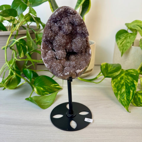 Rainbow Amethyst Egg with Custom Stand M 13 - Kenna's Crystals from TikTok