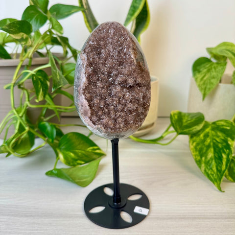 Rainbow Amethyst Egg with Custom Stand Q 17 - Kenna's Crystals from TikTok