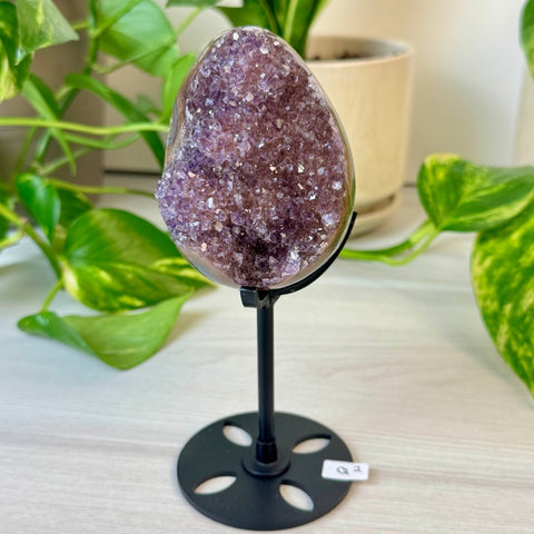 Rainbow Amethyst Egg with Custom Stand Q2 43 - Kenna's Crystals from TikTok