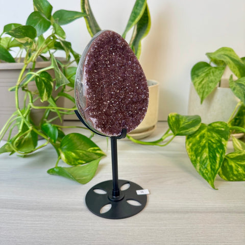 Rainbow Amethyst Egg with Custom Stand R 24 - Kenna's Crystals from TikTok