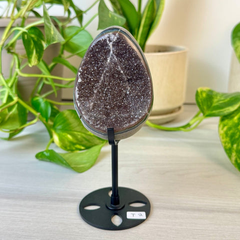 Rainbow Amethyst Egg with Custom Stand T2 46 - Kenna's Crystals from TikTok