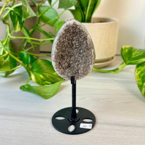 Rainbow Amethyst Egg with Custom Stand W2 49 - Kenna's Crystals from TikTok