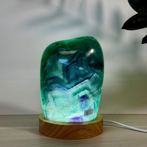 Rainbow Fluorite Free Form Lamp L 12 - Kenna's Crystals from TikTok