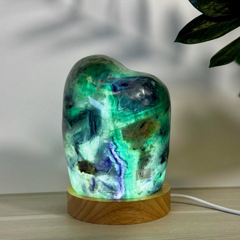 Rainbow Fluorite Free Form Lamp N 14 - Kenna's Crystals from TikTok
