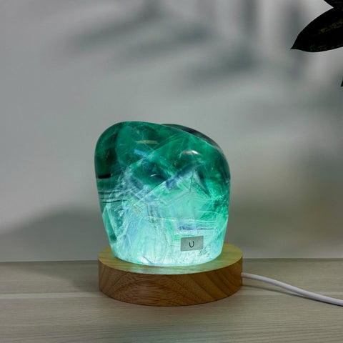 Rainbow Fluorite Free Form Lamp U 21 - Kenna's Crystals from TikTok