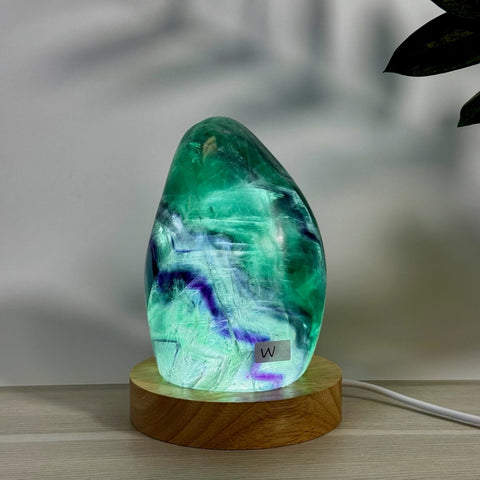 Rainbow Fluorite Free Form Lamp W 23 - Kenna's Crystals from TikTok