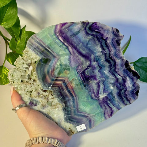 Rainbow Fluorite Slab E 5 - Kenna's Crystals from TikTok