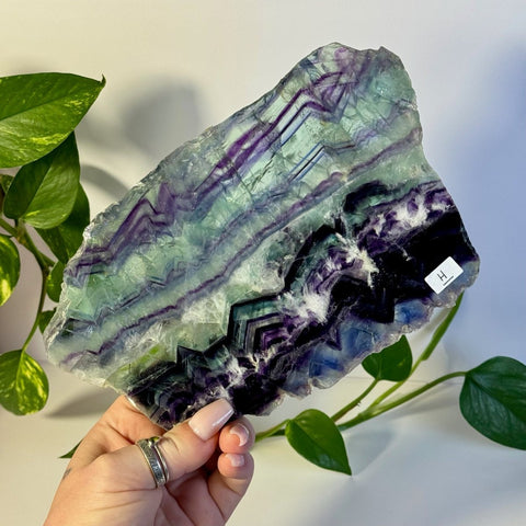 Rainbow Fluorite Slab H 8 - Kenna's Crystals from TikTok