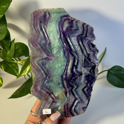 Rainbow Fluorite Slab L 12 - Kenna's Crystals from TikTok