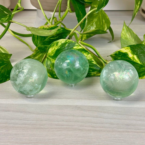 Rainbow Grape Fluorite Sphere 155 11 - Kenna's Crystals from TikTok