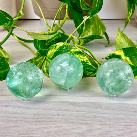 Rainbow Grape Fluorite Sphere 177 13 - Kenna's Crystals from TikTok