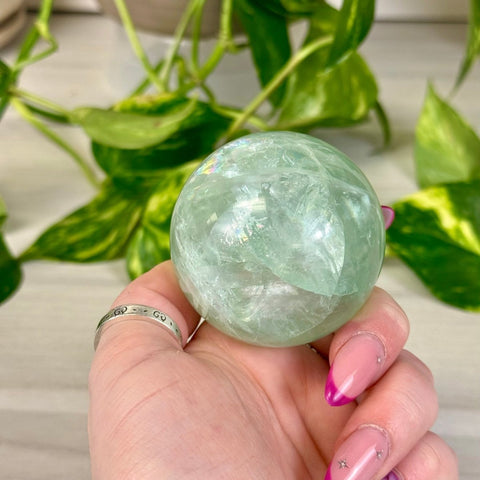 Rainbow Grape Fluorite Sphere 222 5 - Kenna's Crystals from TikTok